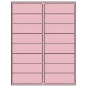 4" x 1.3125" Pastel Pink Rectangular Sheet Labels