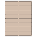 4" x 1.3125" Pastel Tan Rectangular Sheet Labels