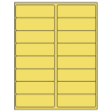 4" x 1.3125" Pastel Yellow Rectangular Sheet Labels