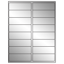 4" x 1.3125" Silver Foil Rectangular Sheet Labels