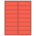 4" x 1.3125" Red Rectangular Sheet Labels