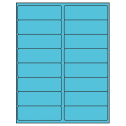 4" x 1.3125" Turquoise Rectangular Sheet Labels