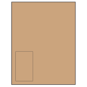 2.375" x 4" Brown Kraft Rectangular Sheet Labels