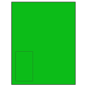 2.375" x 4" Fluorescent Green Rectangular Sheet Labels