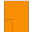 2.375" x 4" Fluorescent Orange Rectangular Sheet Labels