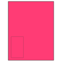 2.375" x 4" Fluorescent Pink Rectangular Sheet Labels