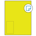 2.375" x 4" Fluorescent Yellow Rectangular Sheet Labels - Removable Adhesive