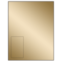 2.375" x 4" Gold Foil Rectangular Sheet Labels