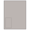 2.375" x 4" Gray Rectangular Sheet Labels