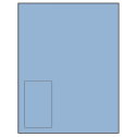 2.375" x 4" Pastel Blue Rectangular Sheet Labels