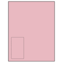 2.375" x 4" Pastel Pink Rectangular Sheet Labels