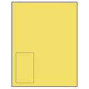 2.375" x 4" Pastel Yellow Rectangular Sheet Labels