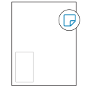 2.375" x 4" White Rectangular Sheet Labels - Removable Adhesive
