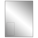 2.375" x 4" Silver Foil Rectangular Sheet Labels