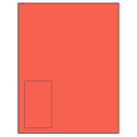 2.375" x 4" Red Rectangular Sheet Labels