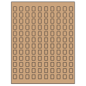 0.42" x 0.58" Brown Kraft Rectangular Sheet Labels