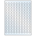 0.42" x 0.58" Crystal Clear Rectangular Sheet Labels