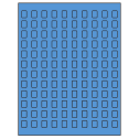 0.42" x 0.58" Fluorescent Blue Rectangular Sheet Labels