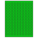 0.42" x 0.58" Fluorescent Green Rectangular Sheet Labels