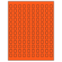 0.42" x 0.58" Fluorescent Red Rectangular Sheet Labels