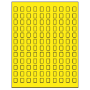 0.42" x 0.58" Fluorescent Yellow Rectangular Sheet Labels