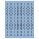 0.42" x 0.58" Pastel Blue Rectangular Sheet Labels
