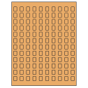 0.42" x 0.58" Pastel Orange Rectangular Sheet Labels