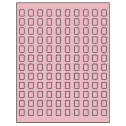 0.42" x 0.58" Pastel Pink Rectangular Sheet Labels
