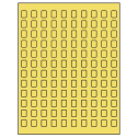 0.42" x 0.58" Pastel Yellow Rectangular Sheet Labels