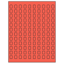 0.42" x 0.58" Red Rectangular Sheet Labels