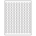 0.42" x 0.58" White Vinyl Drum Rectangular Sheet Labels