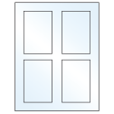 2.875" x 4.312" Crystal Clear Rectangular Sheet Labels