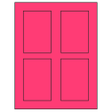 2.875" x 4.312" Fluorescent Pink Rectangular Sheet Labels