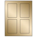 2.875" x 4.312" Gold Foil Rectangular Sheet Labels