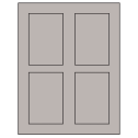 2.875" x 4.312" Gray Rectangular Sheet Labels