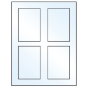 2.875" x 4.312" White Mid Gloss Rectangular Sheet Labels