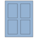 2.875" x 4.312" Pastel Blue Rectangular Sheet Labels