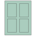 2.875" x 4.312" Pastel Green Rectangular Sheet Labels