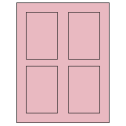 2.875" x 4.312" Pastel Pink Rectangular Sheet Labels