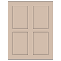 2.875" x 4.312" Pastel Tan Rectangular Sheet Labels