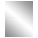 2.875" x 4.312" Silver Foil Rectangular Sheet Labels