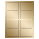 3.5" x 2.375" Gold Foil Rectangular Sheet Labels