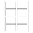 3.5" x 2.375" White Matte Litho Rectangular Sheet Labels