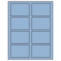3.5" x 2.375" Pastel Blue Rectangular Sheet Labels