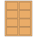 3.5" x 2.375" Pastel Orange Rectangular Sheet Labels