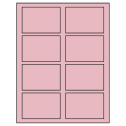 3.5" x 2.375" Pastel Pink Rectangular Sheet Labels
