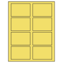 3.5" x 2.375" Pastel Yellow Rectangular Sheet Labels
