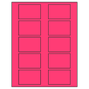 2.875" x 1.875" Fluorescent Pink Rectangular Sheet Labels