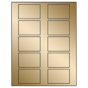2.875" x 1.875" Gold Foil Rectangular Sheet Labels