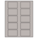 2.875" x 1.875" Gray Rectangular Sheet Labels